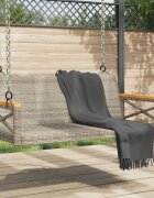 vidaXL Пейка люлка сива 109x62x40 см полиратан