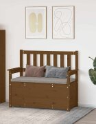 vidaXL Пейка меденокафява 1125x515x965 см борово дърво масив