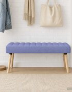 vidaXL Пейка с канали Дънково син 110 x 40 x 46 cm Текстил