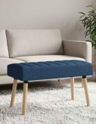 vidaXL Пейка с канали Синьо 80 x 40 x 46 см Текстил