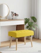 vidaXL Пейка с канали Светло жълто 60 x 40 x 45 см Текстил