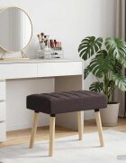 vidaXL Пейка с канали Тъмен кафяв 60 x 40 x 45 см Текстил