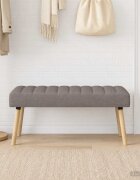 vidaXL Пейка с канали Таупе 110 x 40 x 46 cm Текстил