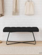 vidaXL Пейка с копчета Черно 110 x 40 x 46 cm Текстил
