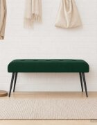 vidaXL Пейка с копчета Тъмнозелено 110 x 40 x 46 cm Кадифе