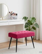 vidaXL Пейка с копчета Виненочервен 60 x 40 x 45 см Кадифе