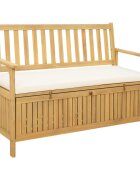 vidaXL Пейка с място за съхранение 2 -Seater 120 x 63 x 84 cm