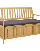 vidaXL Пейка с място за съхранение 2 -Seater 120 x 63 x 84 cm