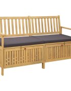 vidaXL Пейка с място за съхранение 2 -Seater 148 x 63 x 84 см