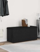 vidaXL Пейка с място за съхранение Черен дъб 102 x 42 x 45 см