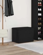 vidaXL Пейка с място за съхранение Черен дъб 62 x 42 x 45 см