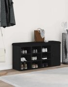 vidaXL Пейка с място за съхранение Черния дъб 102 x 32 x 50 cm