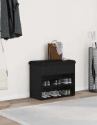 vidaXL Пейка с място за съхранение Черния дъб 62 x 32 x 50 см
