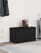 vidaXL Пейка с място за съхранение Черния дъб 82 x 42 x 45 см