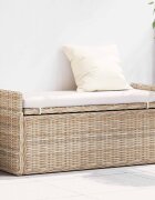 vidaXL Пейка с място за съхранение GENDT Естествен 110 x 40 x 50 см