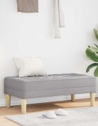 vidaXL Пейка с възглавница Облачно сиво 113 x 57 x 39 см текстил