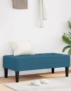 vidaXL Пейка с възглавница Синьо 113 x 57 x 39 см Кадифе