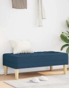 vidaXL Пейка с възглавница Синьо 113 x 57 x 39 см текстил