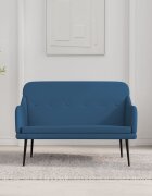 vidaXL Пейка синя 110x76x80 см текстил