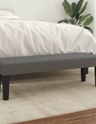 vidaXL Пейка сива 100x30x30 см изкуствена кожа