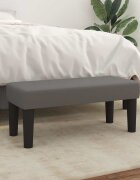 vidaXL Пейка сива 70x30x30 см изкуствена кожа