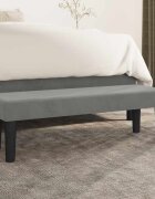 vidaXL Пейка светлосива 100x30x30 см кадифе