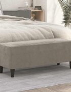vidaXL Пейка светлосива 100x35x41 см кадифе