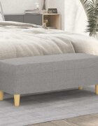 vidaXL Пейка светлосива 100x35x41 см плат