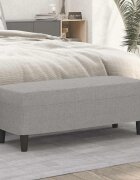 vidaXL Пейка светлосива 100x35x41 см плат