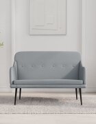 vidaXL Пейка светлосива 110x76x80 см плат