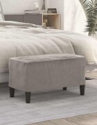 vidaXL Пейка светлосива 70x35x41 см кадифе