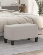 vidaXL Пейка светлосива 70x35x41 см микрофибърен плат