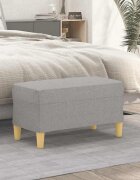 vidaXL Пейка светлосива 70x35x41 см плат