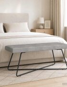 vidaXL Пейка Светлосиво 110 x 40 x 45 cm Кадифе