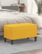 vidaXL Пейка светложълта 70x35x41 см плат