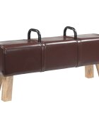 vidaXL Пейка Тъмен кафяв 110 x 30 x 45 см Истинска