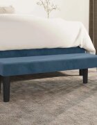 vidaXL Пейка тъмносиня 100x30x30 см кадифе