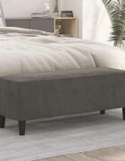 vidaXL Пейка тъмносива 100x35x41 см кадифе