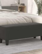 vidaXL Пейка тъмносива 100x35x41 см микрофибърен плат