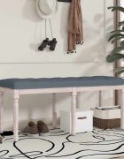 vidaXL Пейка тъмносива 110x40x49 см кадифе