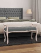 vidaXL Пейка тъмносива 110x45x60 см текстил