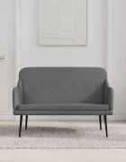 vidaXL Пейка тъмносива 110x76x80 см текстил