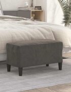 vidaXL Пейка тъмносива 70x35x41 см кадифе