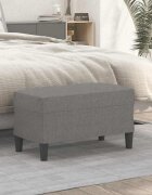 vidaXL Пейка тъмносива 70x35x41 см плат