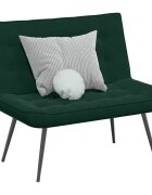 vidaXL Пейка тъмнозелена 110x74x84 см кадифе