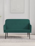 vidaXL Пейка тъмнозелена 110x76x80 см текстил