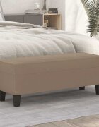 vidaXL Пейка таупе 100x35x41 см микрофибърен плат