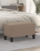 vidaXL Пейка таупе 70x35x41 см микрофибърен плат