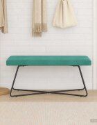 vidaXL Пейка Тюркоаз 110 x 40 x 45 cm Кадифе