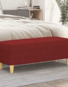 vidaXL Пейка виненочервен 100x35x41 см плат